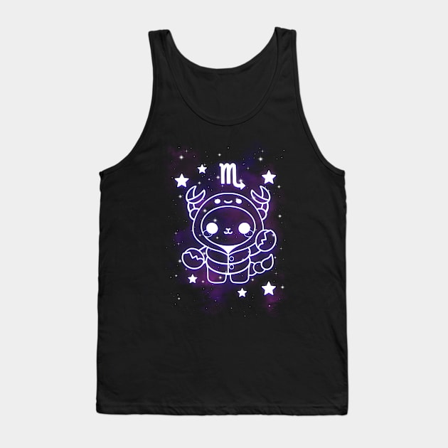 Scorpio kawaii zodiac sign Tank Top by NemiMakeit